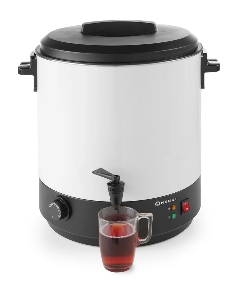HENDI Heißgetränkespender – 25 l – Weiß – 230 V / 2500 W – 473 × 448 × 487 mm