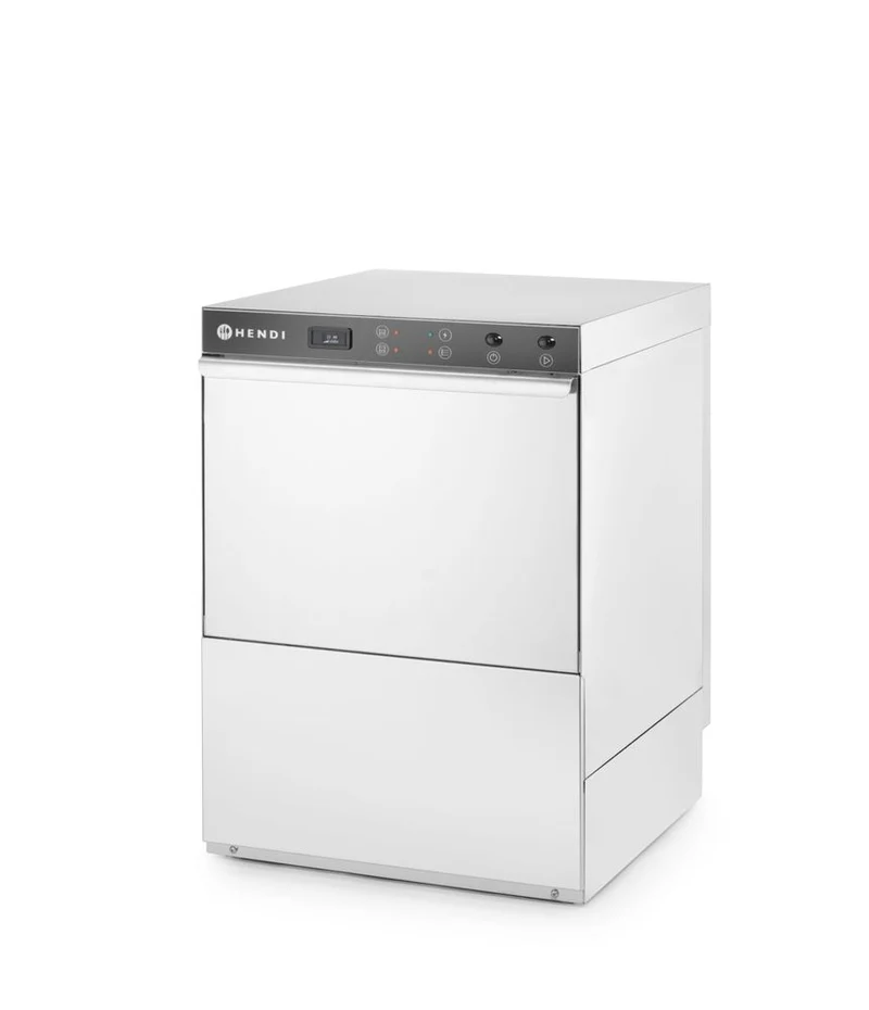 HENDI Geschirrspüler 50 × 50 - elektromechanische Steuerung – Budget Line – mit Laugen- + Spülmittelpumpe – 400 V / 6600 W – 570 × 600 × 830 mm