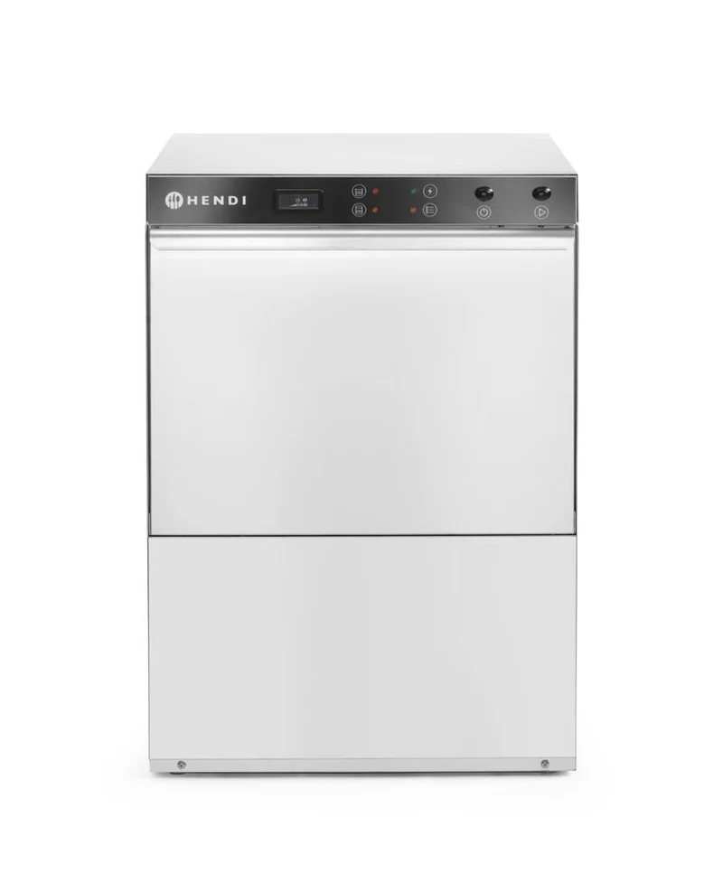 HENDI Geschirrspüler 50 × 50 - elektromechanische Steuerung – Budget Line – mit Laugen- + Spülmittelpumpe – 400 V / 6600 W – 570 × 600 × 830 mm