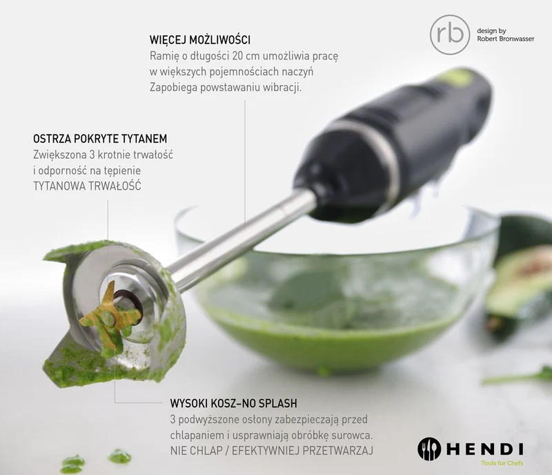 HENDI Stabmixer HENDI BLEND – designed by Robert Bronwasser – 230 V / 250 W – Ø 71 × H 450 mm
