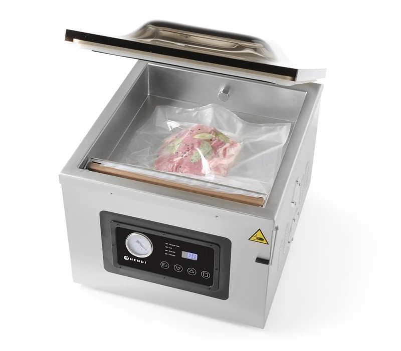 HENDI Vakuumkammer-Verpackungsmaschine Profi Line 410 – Profi Line – Dichtungsband: 410 mm – 230 V / 1100 W – 510 × 625 × 455 mm