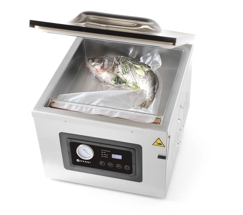 HENDI Vakuumkammer-Verpackungsmaschine Profi Line 410 – Profi Line – Dichtungsband: 410 mm – 230 V / 1100 W – 510 × 625 × 455 mm