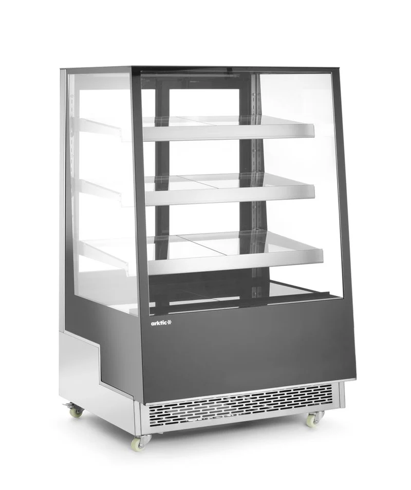 Arktic Kühlvitrine mit 3 geneigten Regalen – 230 V / 490 W – 833 × 900 × 1460 mm