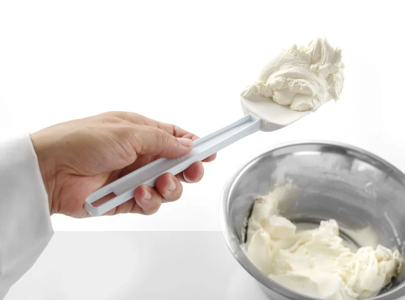 HENDI Schaberlöffel geformt – Kitchen Line – Weiß – 254 × 57 mm