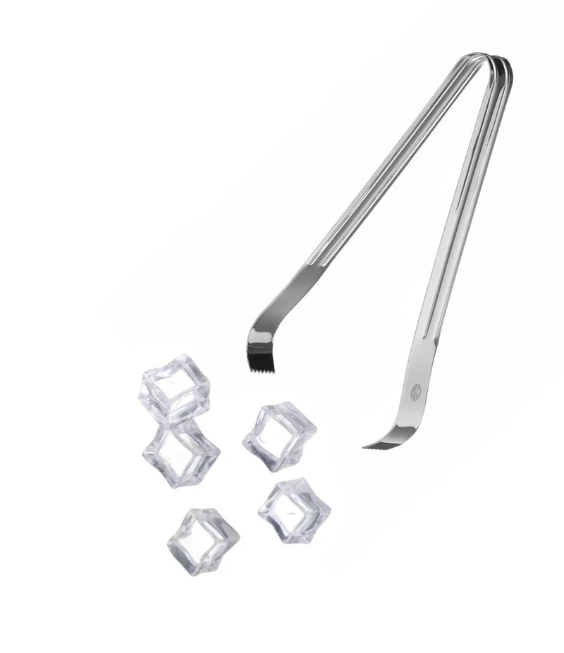 BarUp Eiswürfelzange – Silber – 180 mm – 2 Stück