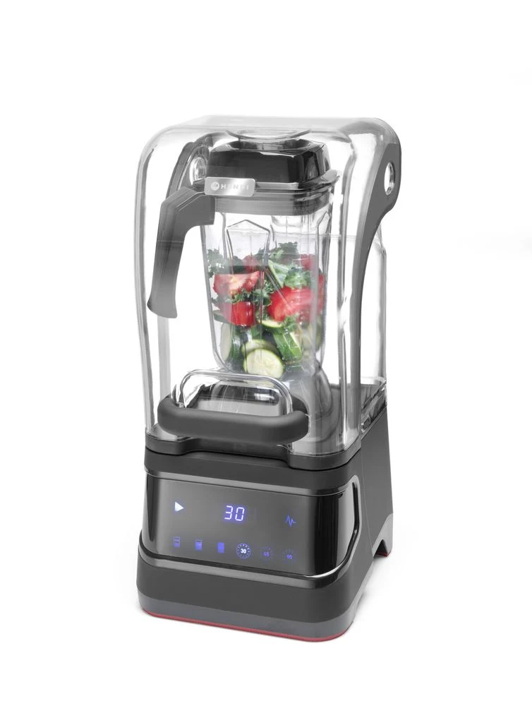 HENDI Digitaler Standmixer mit Schallgehäuse – 2,5 l – Schwarz – 230 V / 1680 W – 250 × 300 × 546 mm