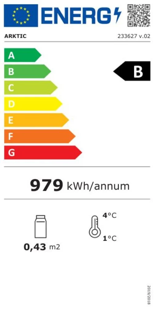Arktic Aufsatz-Kühlvitrine 58 Liter – schwarz – 230 V / 170 W – 406 × 452 × 830 mm