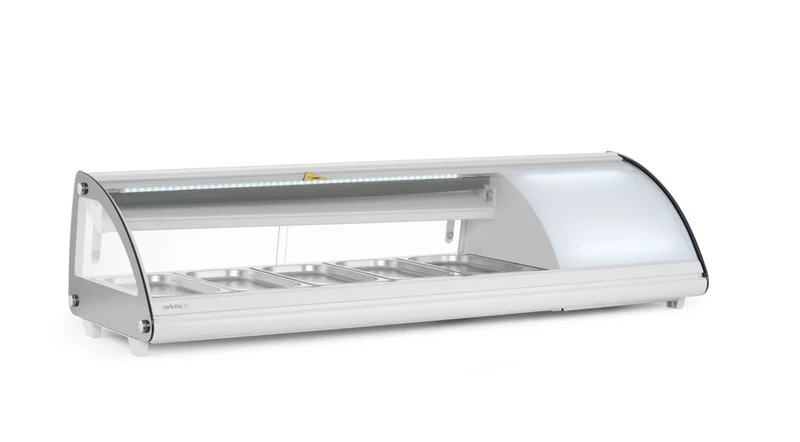 Arktic Sushi-Vitrine 5x GN 1 / 3 – 230 V / 160 W – 445 × 1307 × 327 mm