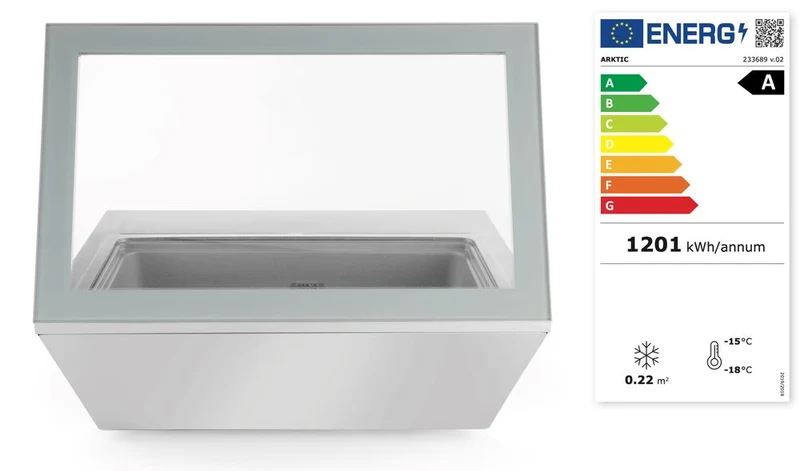 Arktic Eiscreme-Display-Gefrierschrank – 230 V / 210 W – 735 × 867 × 373 mm