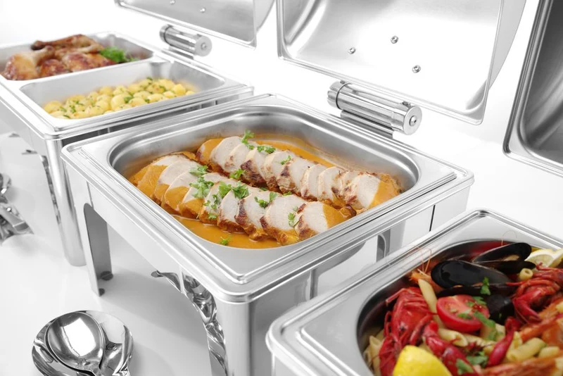 HENDI Chafing Dish GN 1 / 1 – Spiegelglanz – Profi Line – 9 l – 570 × 405 × 320 mm