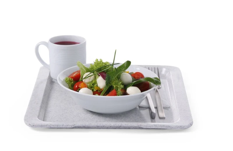 AmerBox Polyestertablett für Selbstbedienungsrestaurants – GN 1 / 2 – Granit – 325 × 265 mm