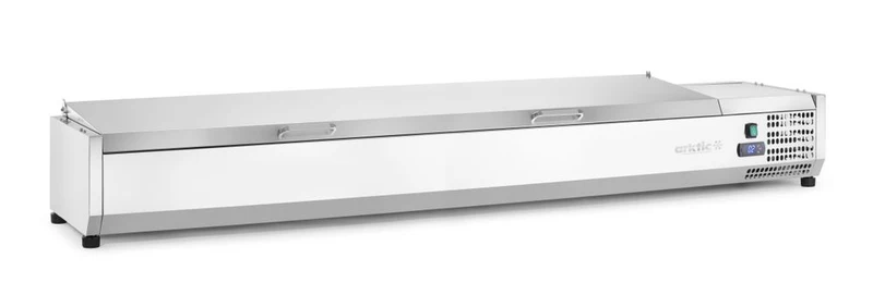 Arktic Aufsatz-Kühlvitrine Gastronorm 1 / 3 – 9x GN 1 / 3 – GN 1 / 3 – 54 l – 230 V / 180 W – 420 × 2005 × 630 mm