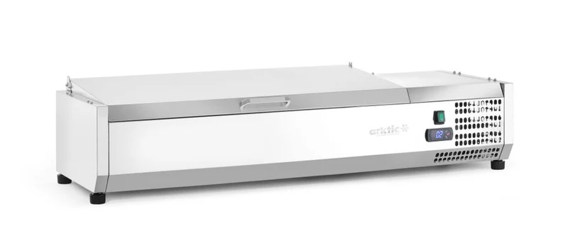 Arktic Aufsatz-Kühlvitrine Gastronorm 1 / 3 – 4x GN 1 / 3 – GN 1 / 3 – 24 l – 230 V / 180 W – 420 × 1205 × 630 mm