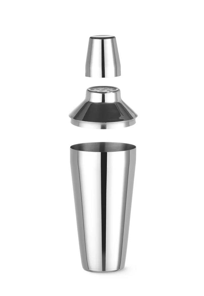 BarUp Cobbler Shaker – 3-teilig – 0,75 l – Silber – Ø 90 × H 255 mm