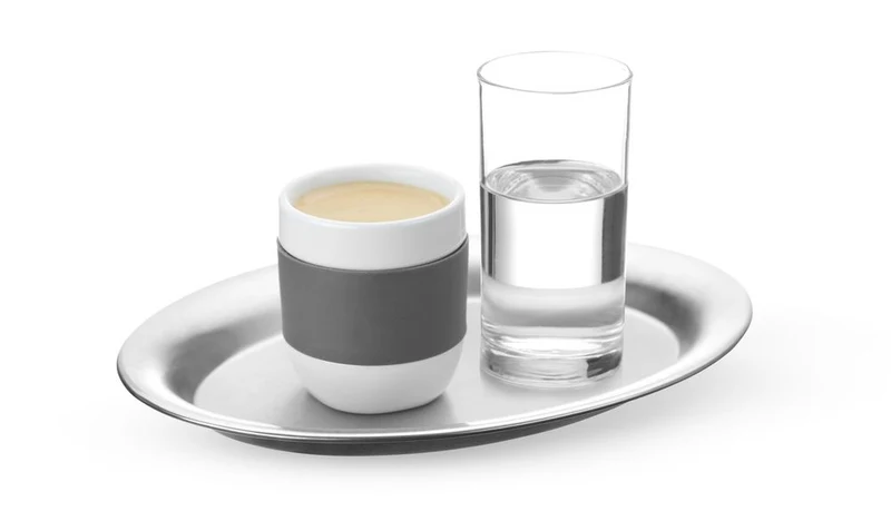 HENDI Kaffeetablett - oval – 200 × 140 mm