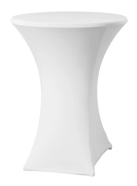 HENDI Tischdecke – rund – Kitchen Line – 811047 – 810958 – Weiß – Ø 800 × H 970 mm
