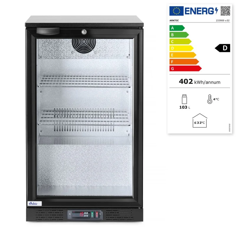 Arktic Kühlschrank hinten mit einer Tür – 86 l – Schwarz – 230 V / 120 W – 500 × 530 × 865 mm