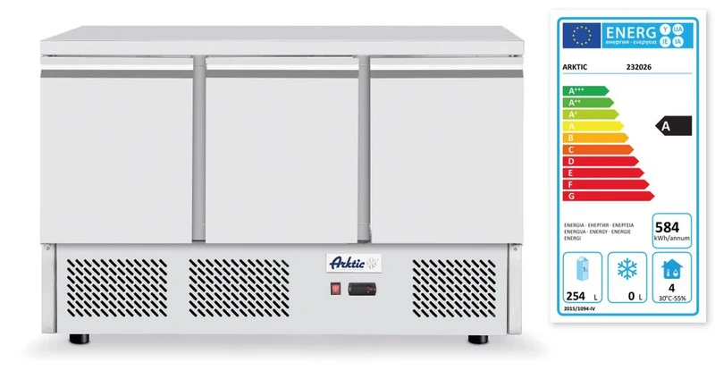 Arktic Kühltheke – 3 Türen – 254 l – 230 V / 220 W – 700 × 1365 × 890 mm