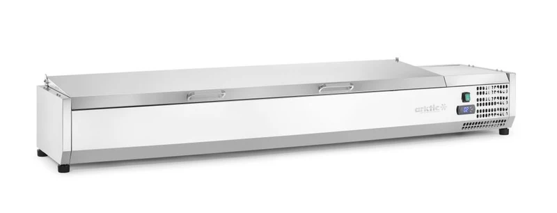 Arktic Aufsatz-Kühlvitrine Gastronorm 1 / 3 – 8x GN 1 / 3 – GN 1 / 3 – 48 l – 230 V / 180 W – 420 × 1805 × 630 mm