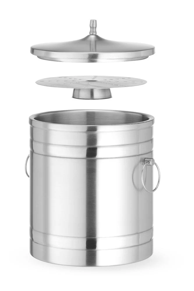 BarUp Eiskübel doppelwandig – 5 l – Silber – Ø 200 × H 230 mm