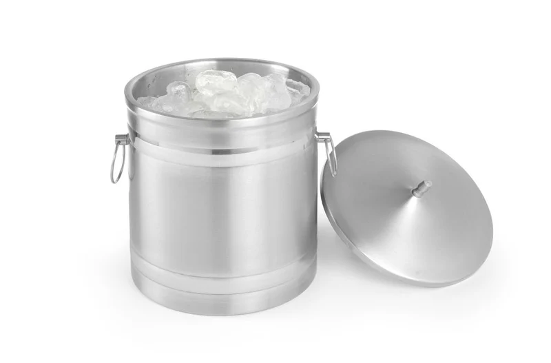 BarUp Eiskübel doppelwandig – 5 l – Silber – Ø 200 × H 230 mm