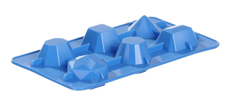 BarUp Eiswürfelform – edelsteinförmig – Blau – 190 × 105 × 30 mm – 2 Stück