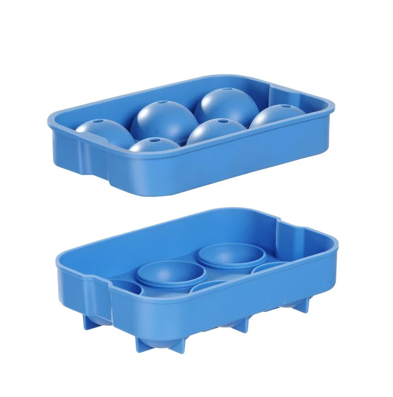BarUp Eiswürfelform – kugelförmig – Blau – 180 × 125 × 50 mm