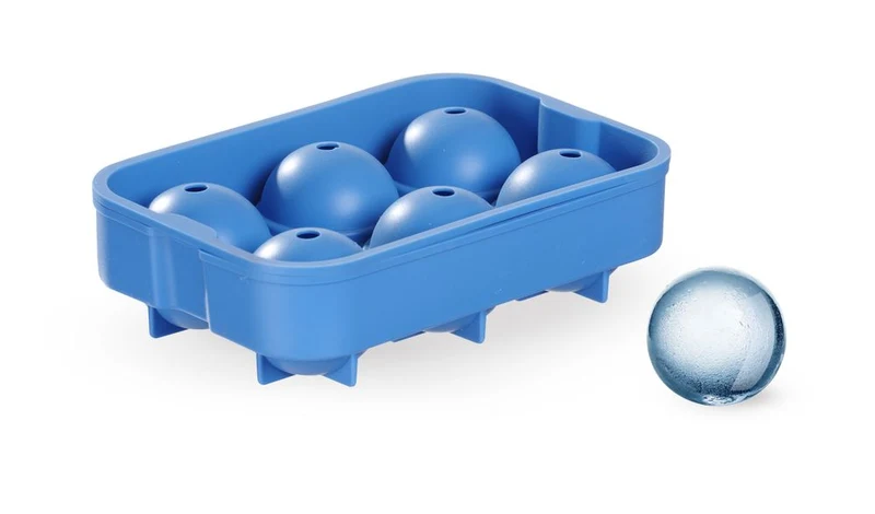 BarUp Eiswürfelform – kugelförmig – Blau – 180 × 125 × 50 mm