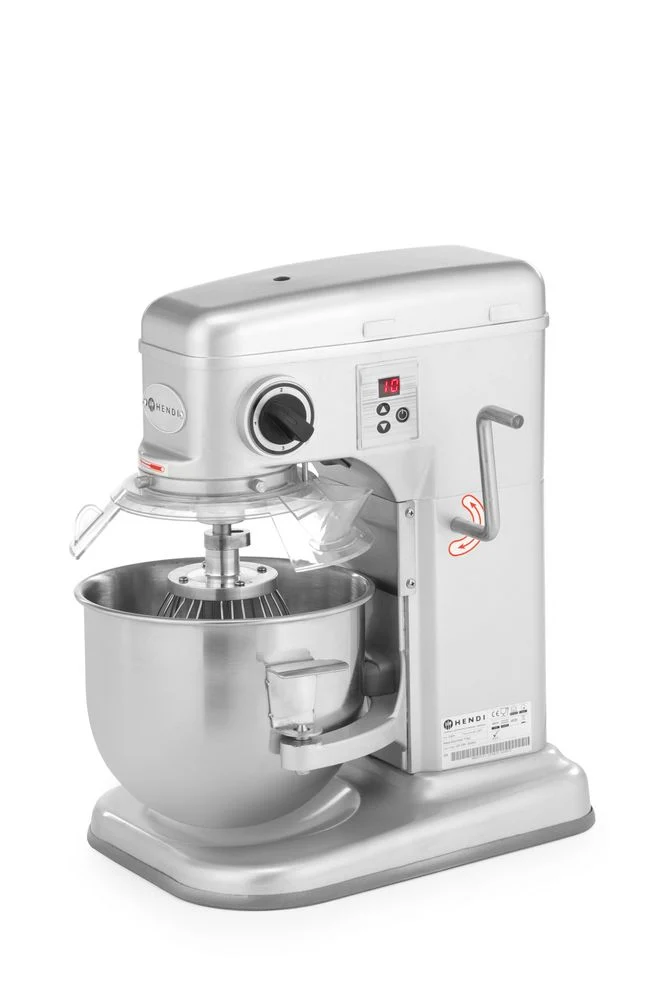 HENDI Planetenrührer – Kitchen Line – 7 l – Silber – 230 V / 650 W – 317 × 440 × 490 mm