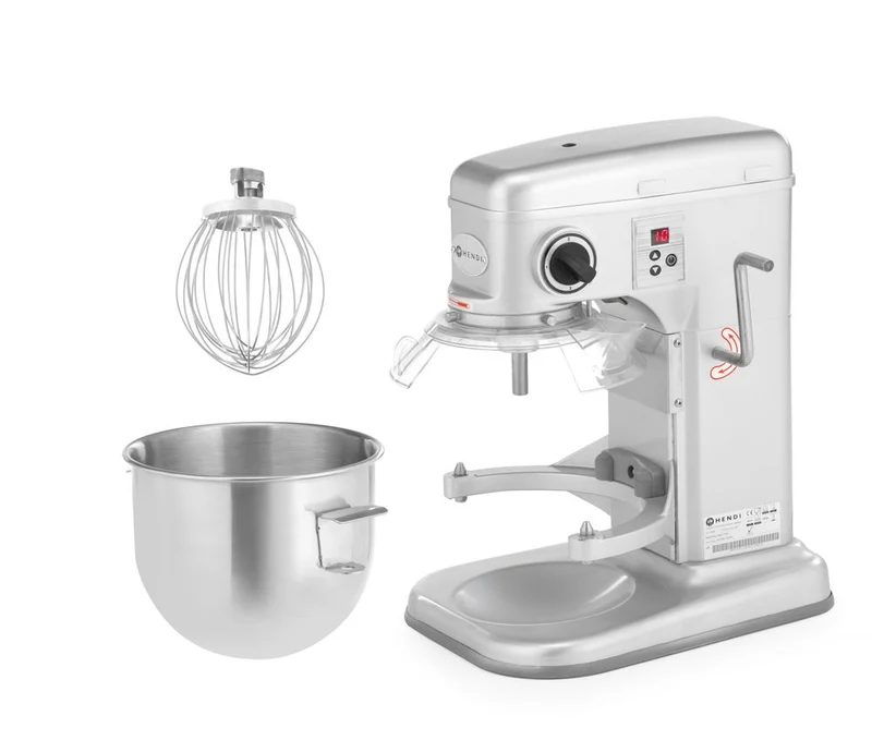 HENDI Planetenrührer – Kitchen Line – 7 l – Silber – 230 V / 650 W – 317 × 440 × 490 mm