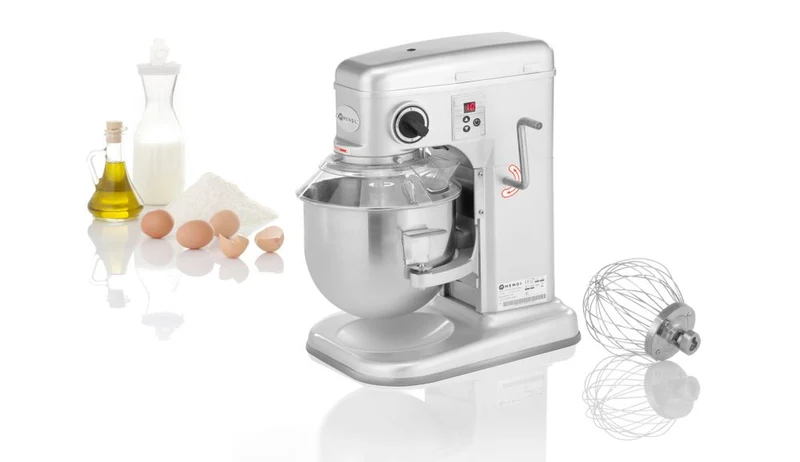 HENDI Planetenrührer – Kitchen Line – 7 l – Silber – 230 V / 650 W – 317 × 440 × 490 mm