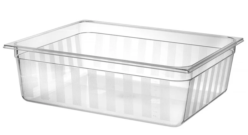 HENDI Gastronorm-Behälter 2 / 1 – GN 2 / 1 – 58 l – Transparent – 650 × 530 × 200 mm