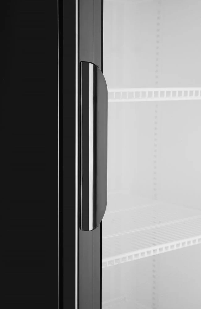 Arktic Eintüriger Kühlschrank mit hinterer Bar und hinterleuchteter Blende – 254 l – Schwarz – 230 V / 250 W – 578 × 605 × 1980 mm