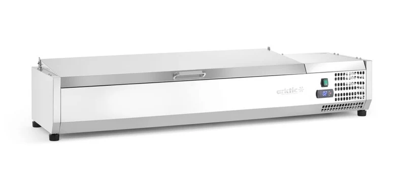 Arktic Aufsatz-Kühlvitrine Gastronorm 1 / 3 – 6x GN 1 / 3 – GN 1 / 3 – 36 l – 230 V / 180 W – 450 × 1405 × 630 mm