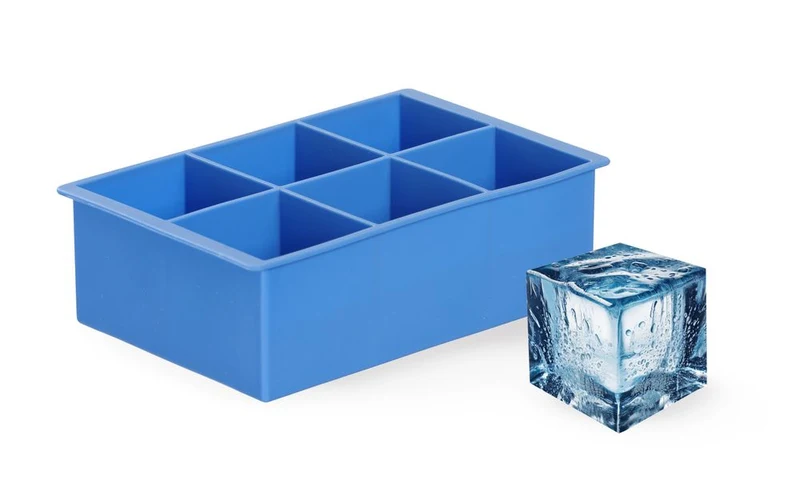 BarUp Eiswürfelform – XL-Würfel – Blau – 170 × 110 × 52 mm