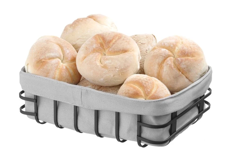 HENDI Brotkorb mit Beutel – rechteckig – 250 × 180 × 85 mm