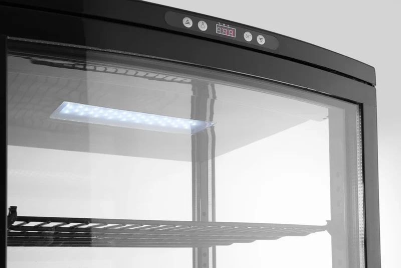 Arktic Kühlvitrine 270 Liter – Schwarz – 230 V / 290 W – 520 × 550 × 1870 mm