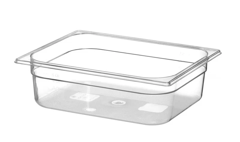 HENDI Gastronorm-Behälter 1 / 2 – Profi Line – GN 1 / 2 – 6,5 l – Transparent – 325 × 265 × 100 mm
