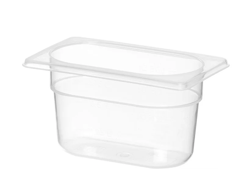 HENDI Gastronorm-Behälter 1 / 9 – Profi Line – 1,0 – GN 1 / 9 – 0,75 l – Transparent – 176 × 108 × 100 mm