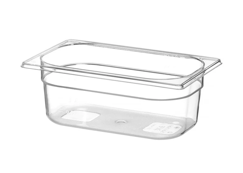 HENDI Gastronorm-Behälter 1 / 4 – Profi Line – GN 1 / 4 – 2,8 l – Transparent – 265 × 162 × 100 mm