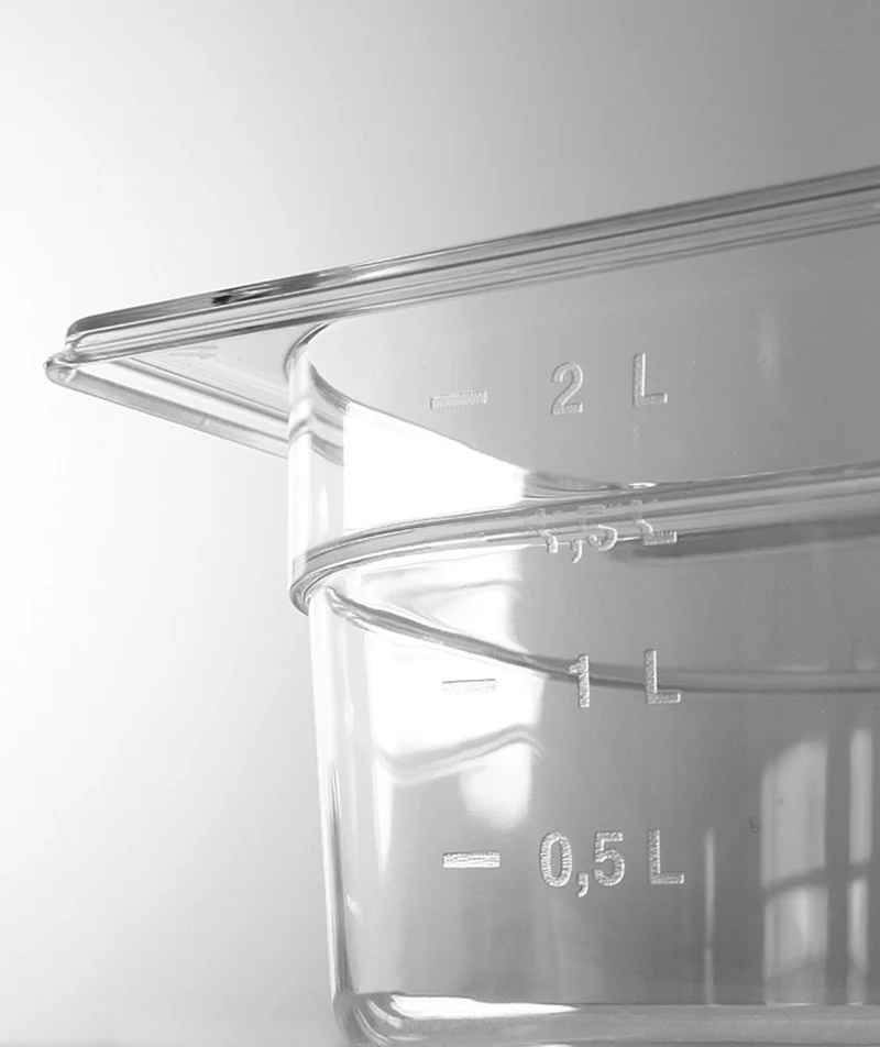 HENDI Gastronorm-Behälter 1 / 4 – Profi Line – GN 1 / 4 – 2,8 l – Transparent – 265 × 162 × 100 mm
