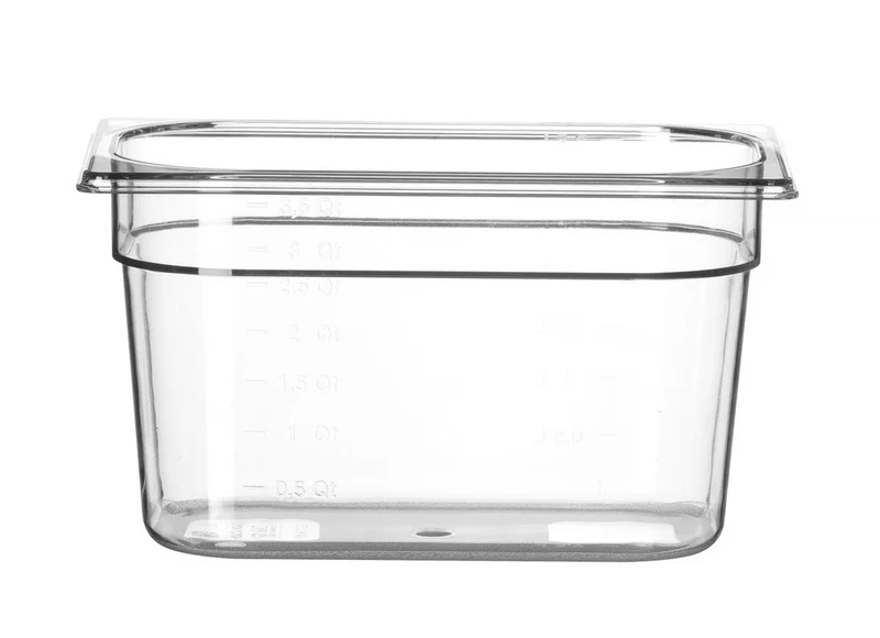 HENDI Gastronorm-Behälter 1 / 4 – Profi Line – GN 1 / 4 – 5,5 l – Transparent – 265 × 162 × 200 mm