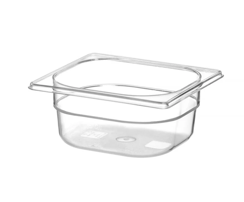 HENDI Gastronorm-Behälter 1 / 6 – Profi Line – GN 1 / 6 – 1 l – Transparent – 176 × 162 × 65 mm