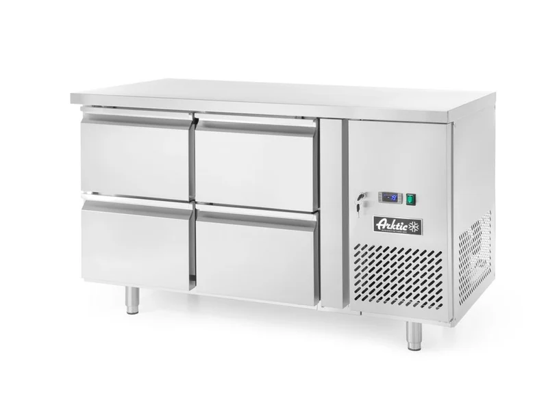 Arktic Kühltisch mit 4 Schubladen Profi Line 280 l – Profi Line – 90 l – 230 V / 250 W – 700 × 1360 × 840 mm