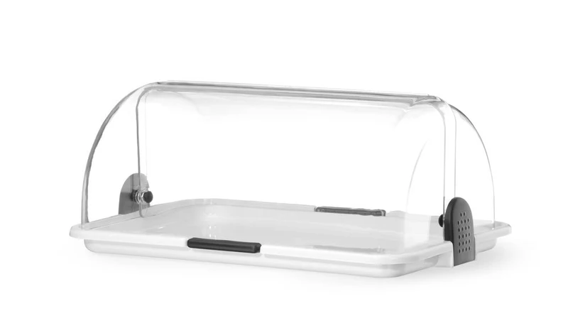 HENDI Rolltop-Display – Weiß – 465 × 315 × 195 mm – Rechteckig