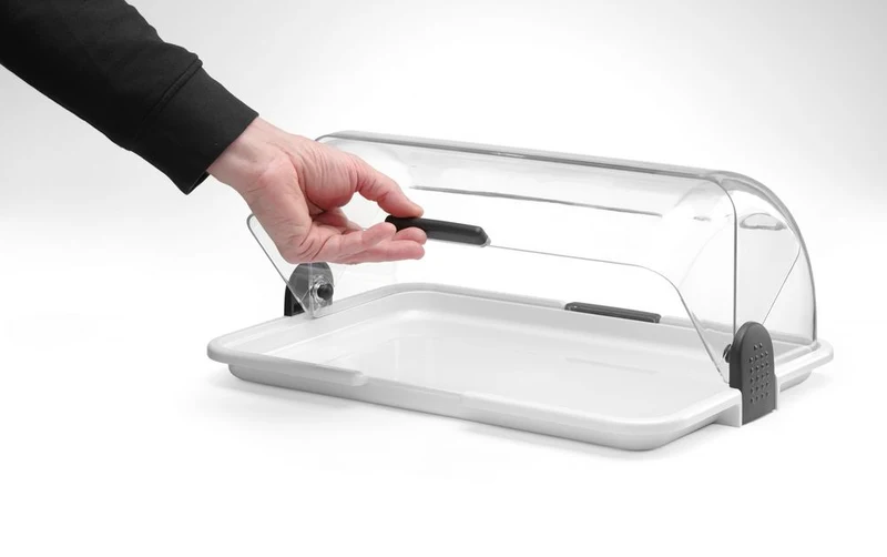 HENDI Rolltop-Display – Weiß – 465 × 315 × 195 mm – Rechteckig