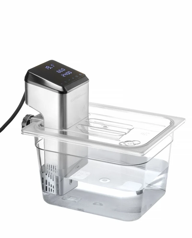 HENDI Gastronorm-Deckel mit Sous-Vide-Stab-Aussparung – GN 1 / 2 – Transparent – 265 × 325 mm