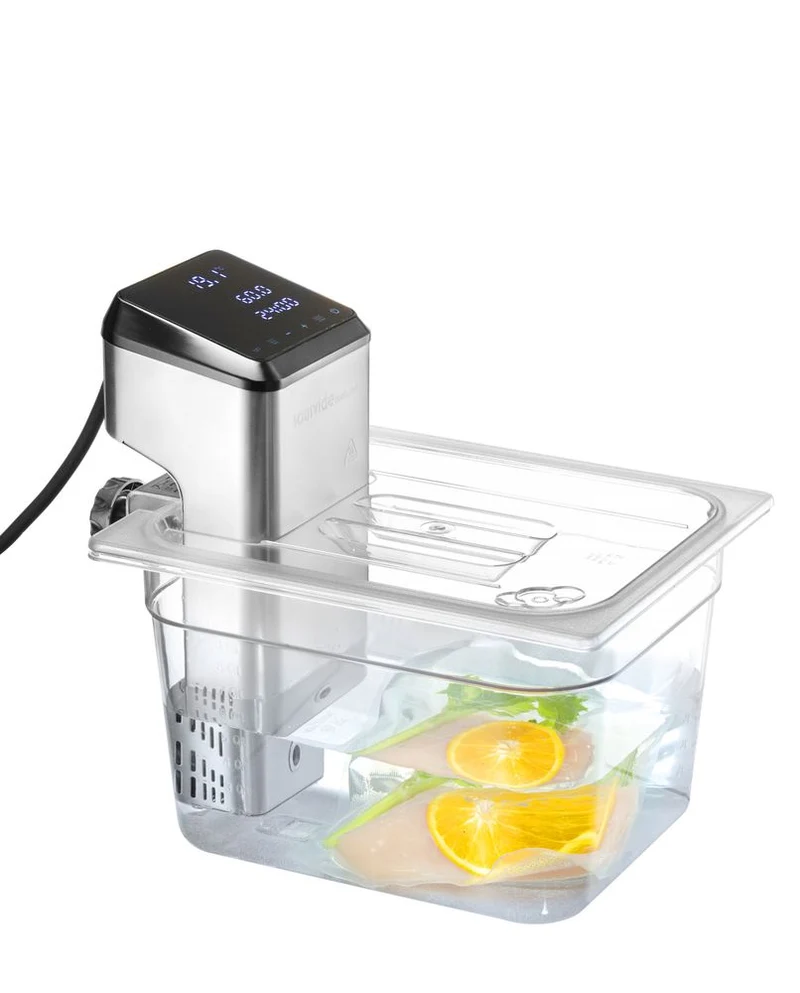 HENDI Gastronorm-Deckel mit Sous-Vide-Stab-Aussparung – GN 1 / 2 – Transparent – 265 × 325 mm
