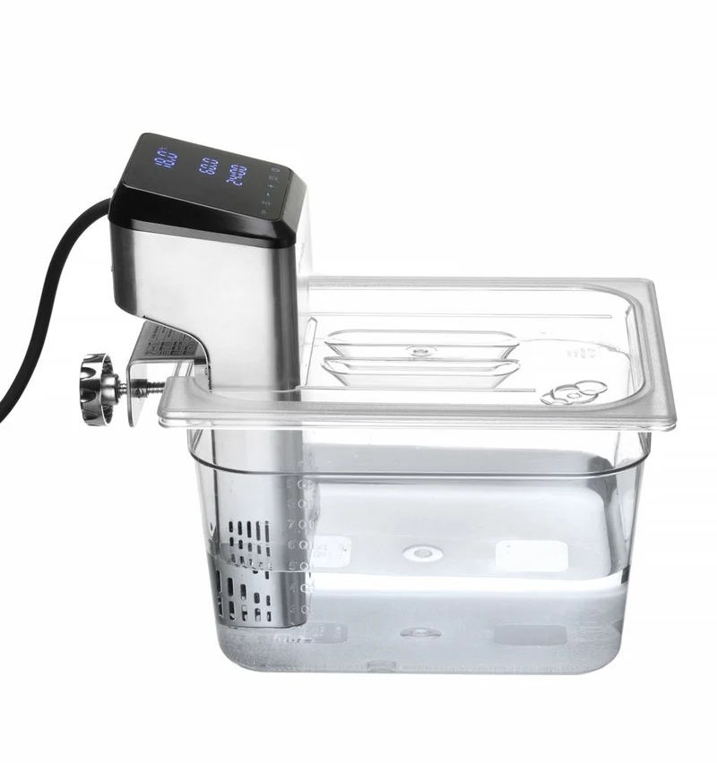 HENDI Gastronorm-Deckel mit Sous-Vide-Stab-Aussparung – GN 1 / 2 – Transparent – 265 × 325 mm
