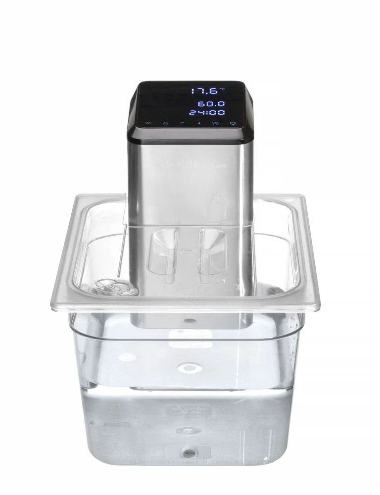 HENDI Gastronorm-Deckel mit Sous-Vide-Stab-Aussparung – GN 1 / 2 – Transparent – 265 × 325 mm
